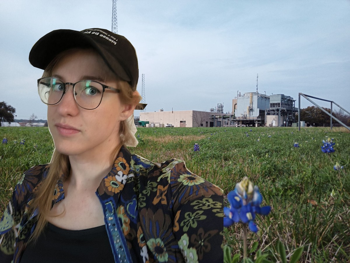 Vivian Rogers in a field of bluebonnets